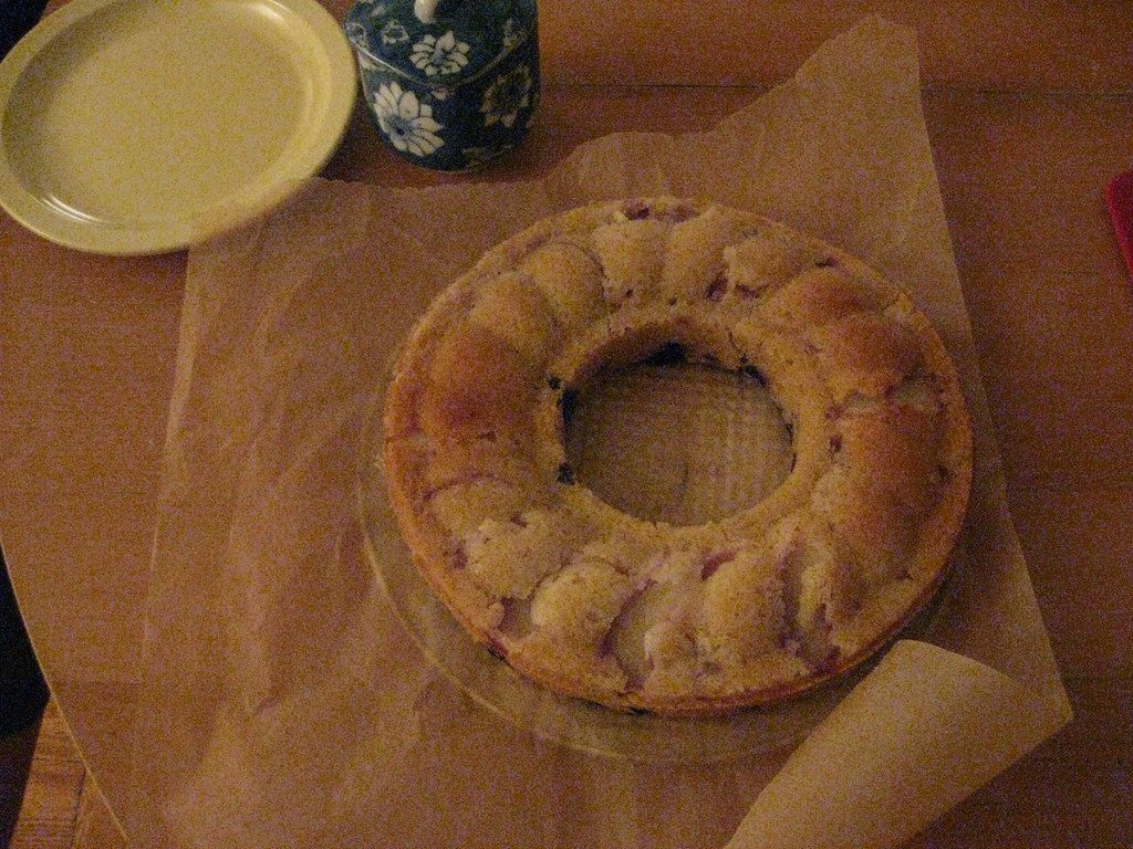 A photo of apricot bundt cake