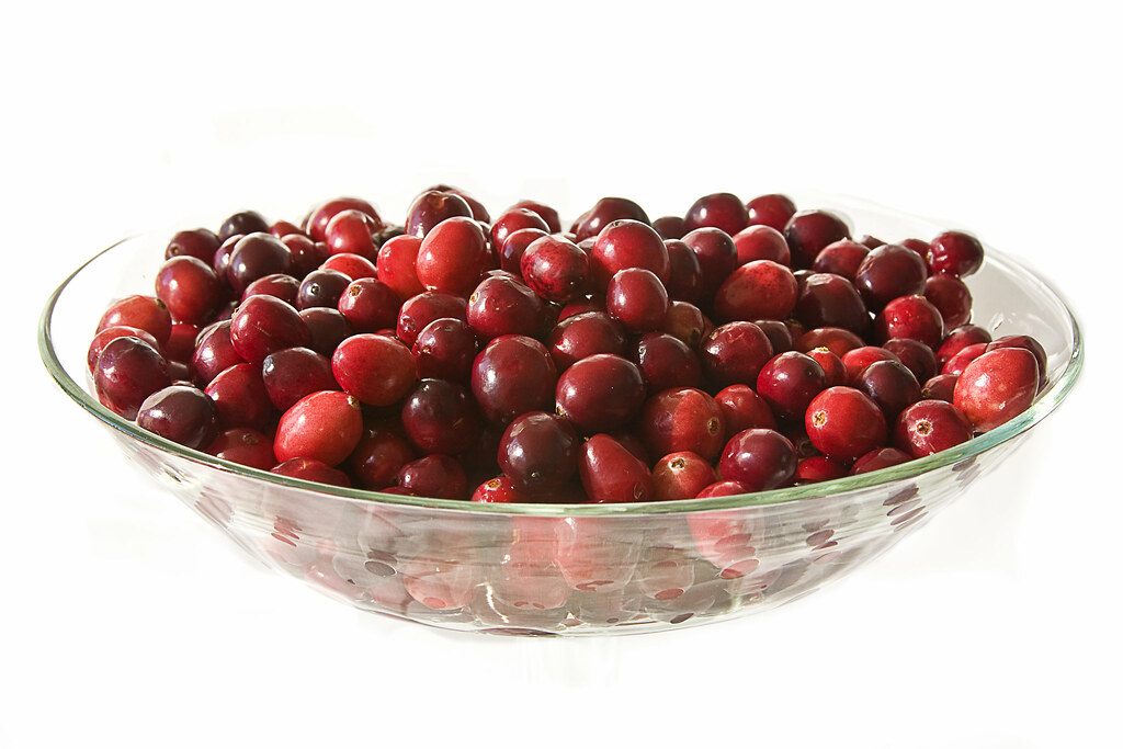 A photo of cranberry sauce bowl