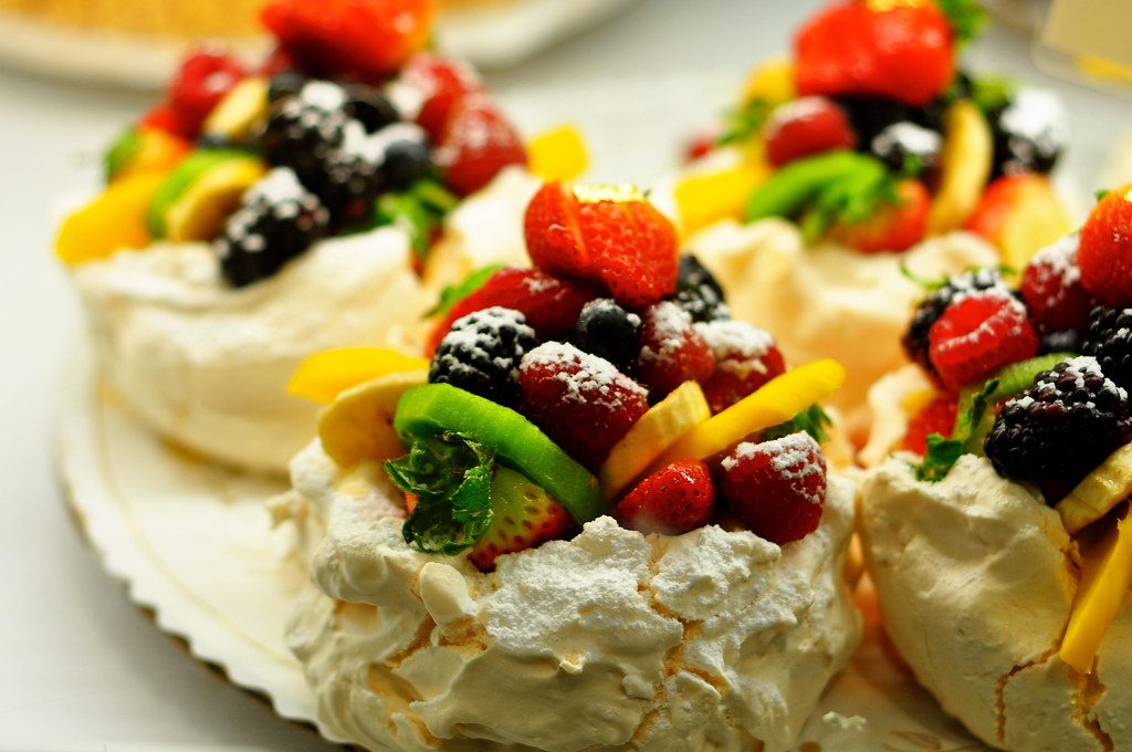 A photo of fruit dessert cream