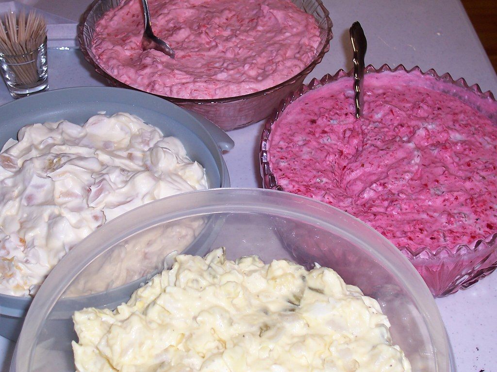 A photo of fruit salad marshmallow