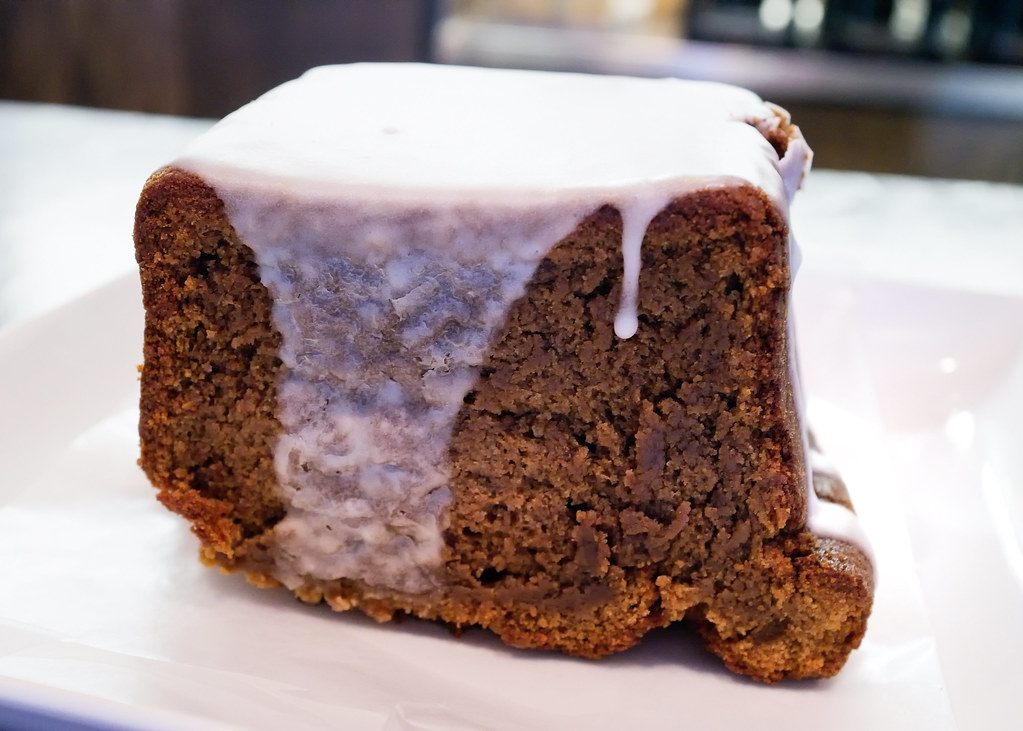 A photo of gingerbread cake slice