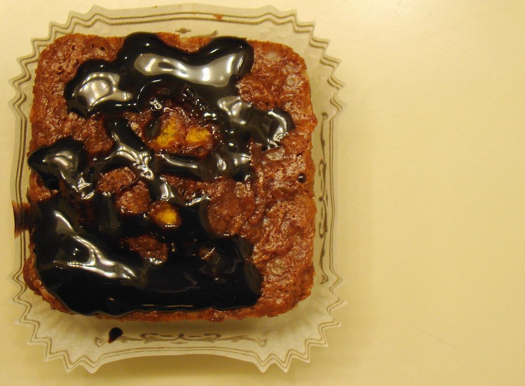 A photo of chocolate fudge squares