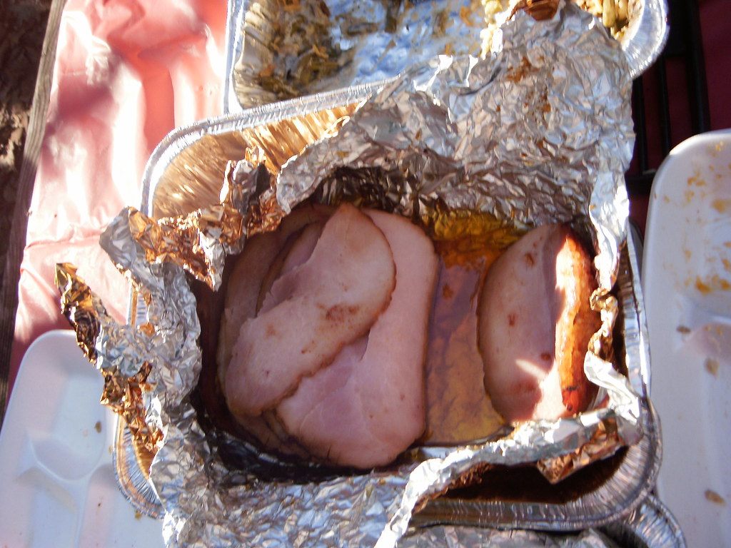 A photo of baked ham