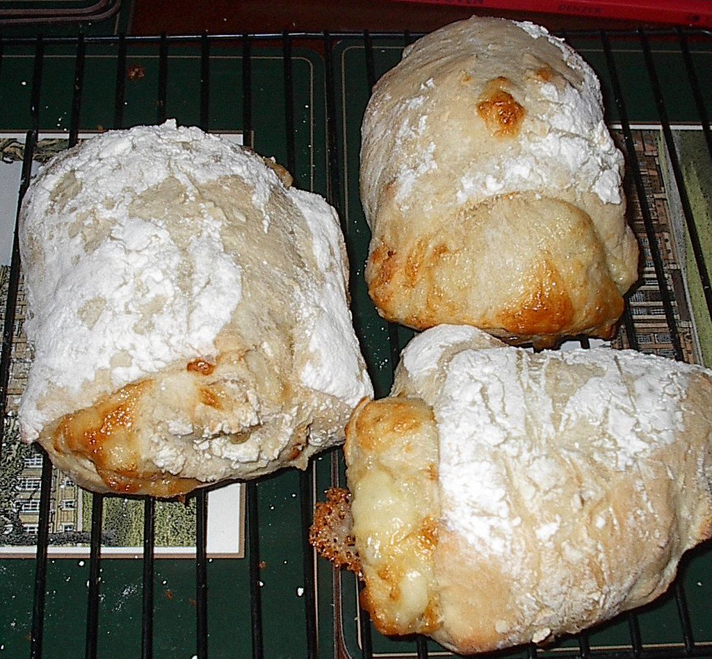 A photo of white bread loaves